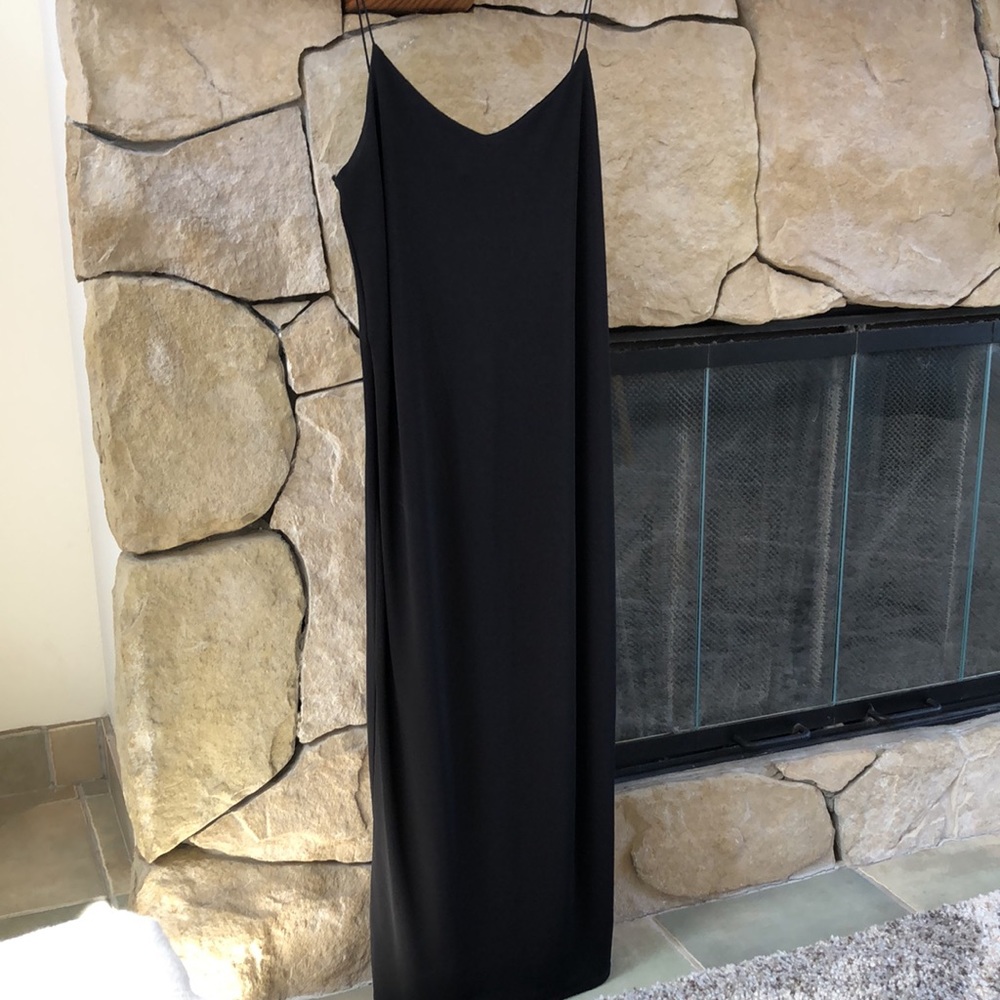 Stretchy black slip dress,TRF by Zara, S
